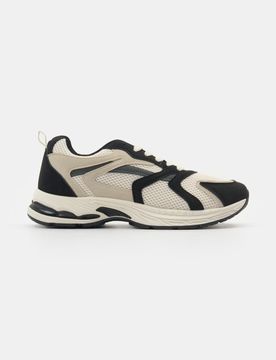 Sneakers in mesh con inserti a contrasto - multicolor