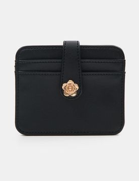 Portafoglio piccolo con portacarte - nero