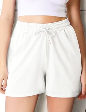 Pantaloncini di felpa - panna