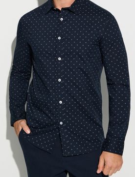 Camicia fantasia - blu scuro