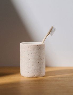 Porta-spazzolino da denti - beige