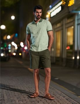 Sinsay - Pantaloncini - verde oliva