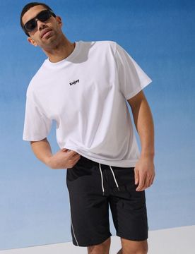 Shorts jogger in cotone - nero