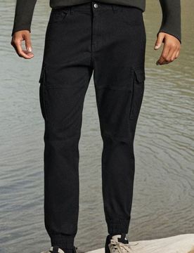 Sinsay - Pantaloni cargo - nero