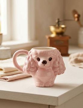 Tazza a forma di cane - bianco