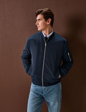 Giacca bomber imbottita - blu scuro