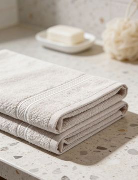 Asciugamano in cotone - grigio chiaro