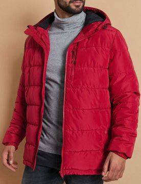 Giacca puffer con cappuccio - rosso