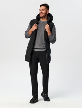Sinsay - Gilet con cappuccio - nero