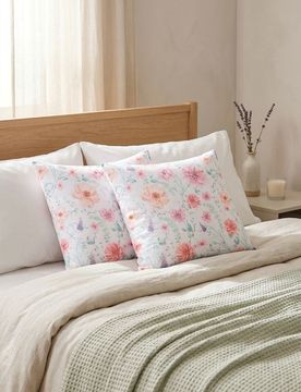 Set di federe in cotone con motivo floreale 2 pack - multicolor