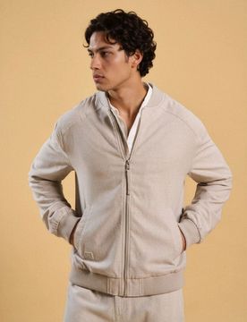 Giacca bomber in viscosa - nude