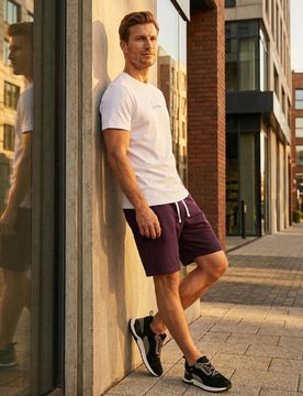 Sinsay - Pantaloncini - maroon