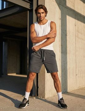 Pantaloncini slim - grigio scuro