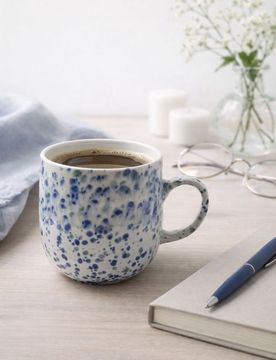 Tazza con motivo maculato - blu pallido