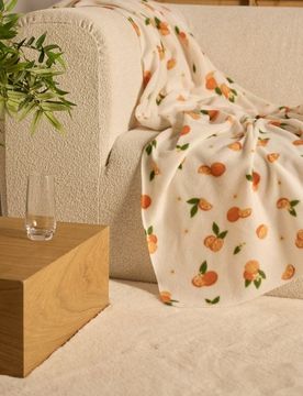 Coperta con motivo arance - arancione chiaro