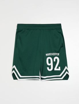 Pantaloncini con scritta Manchester - verde