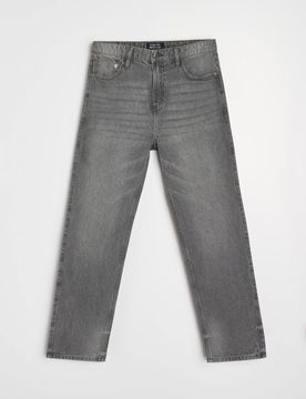 Jeans loose fit con effetto washed - grigio