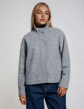 Giacca con miscela di lana - grigio chiaro