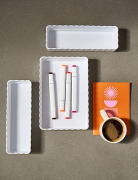 Set di organizer per cassetto 3-pack - bianco