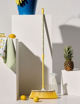 Scopa con motivo limoni - giallo