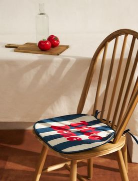 Cuscino per sedia con scritta „Tutto Bene” - blu