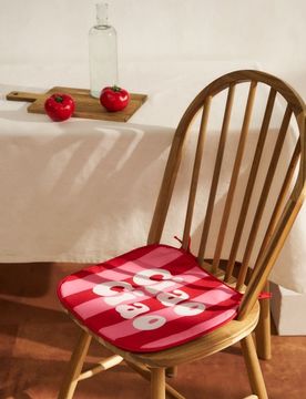 Cuscino per sedia con scritta „Ciao Ciao” - rosa