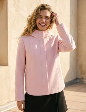 Giacca con cappuccio - rosa pastello