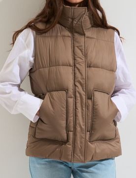 Sinsay - Gilet trapuntato - caffè
