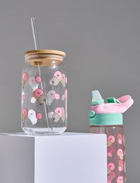 Tazza con coperchio e cannuccia Pusheen The Cat - multicolor