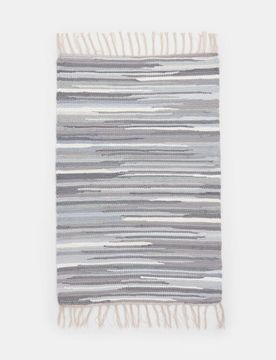 Passatoia a righe in cotone - grigio chiaro