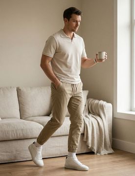 Sinsay - Polo in cotone - nude