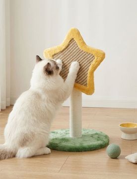 Tiragraffi per gatto a forma di stella - multicolor