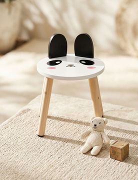Sedia per bambini con motivo panda - bianco