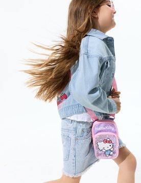 Custodia telefono a tracolla con riempimento glitterato Hello Kitty - multicolor