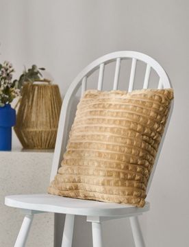 Cuscino con motivo in rilievo - beige