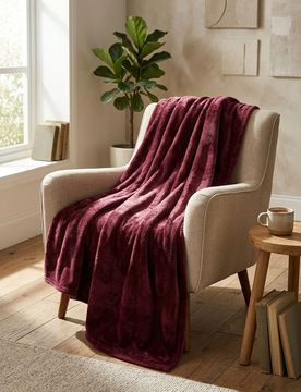 Coperta tinta unita - maroon