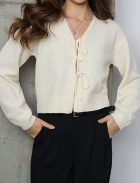 Maglione con fiocchi - giallo chiaro