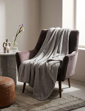 Coperta con motivo maculato - grigio chiaro