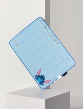 Lavagna planner settimanale con pennarello Stitch - azzurro