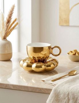 Sinsay - Tazza con piattino - oro
