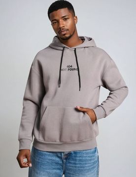 Felpa con scritta - grigio medio