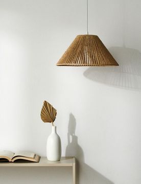 Paralume intrecciato conico - beige