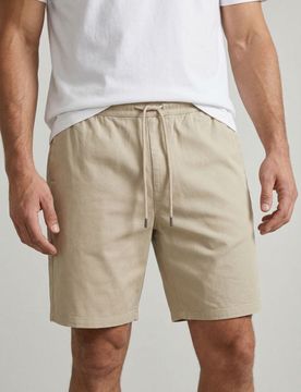 Shorts jogger in cotone - beige