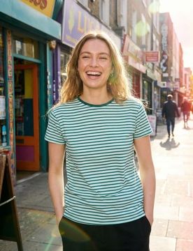 Sinsay - T-shirt a righe - verde