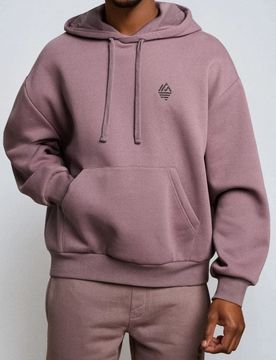 Felpa con cappuccio Comfort Fit con ricamo - viola