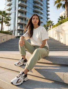 Pantaloni jogger con interno morbido - khaki
