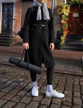 Leggings con fodera in pelliccia - nero