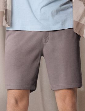 Pantaloncini con allacciatura - viola acciaio