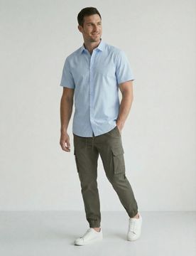 Pantaloni jogger cargo - khaki