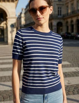 Sinsay - Maglia-blusa - blu scuro